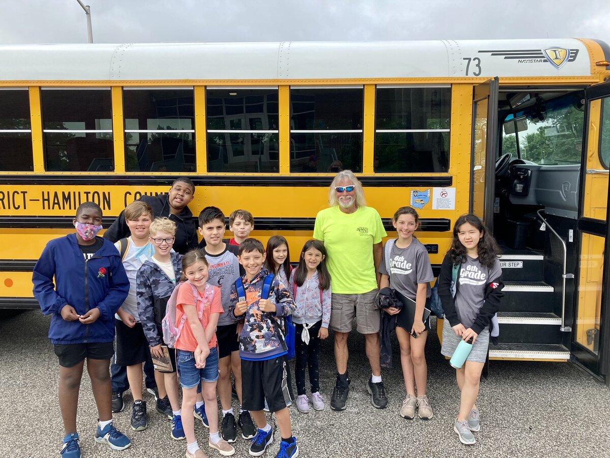 Summit students and their bus driver